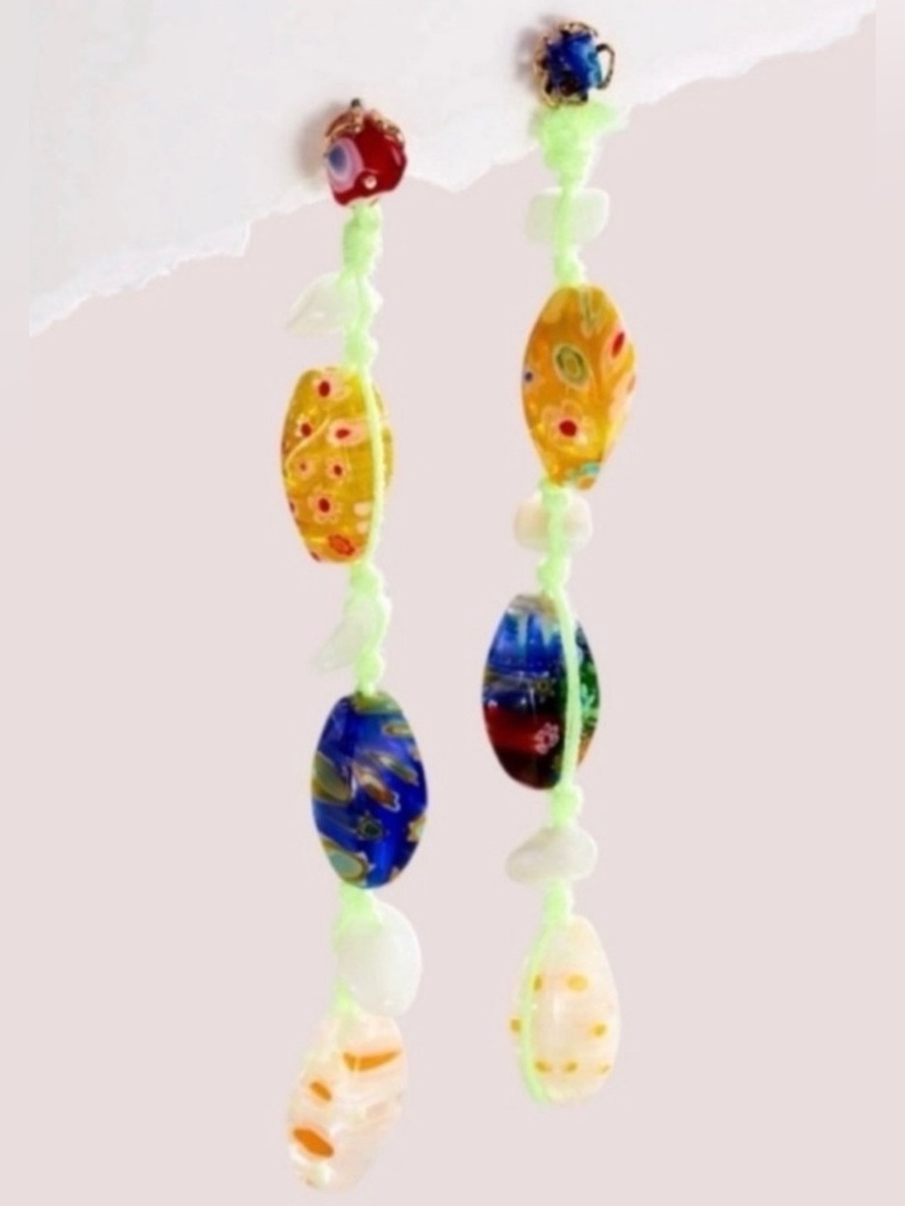 NWT Free People Ariana Ost Voyage Dangle Earrings Crystal Beaded New $48 retail